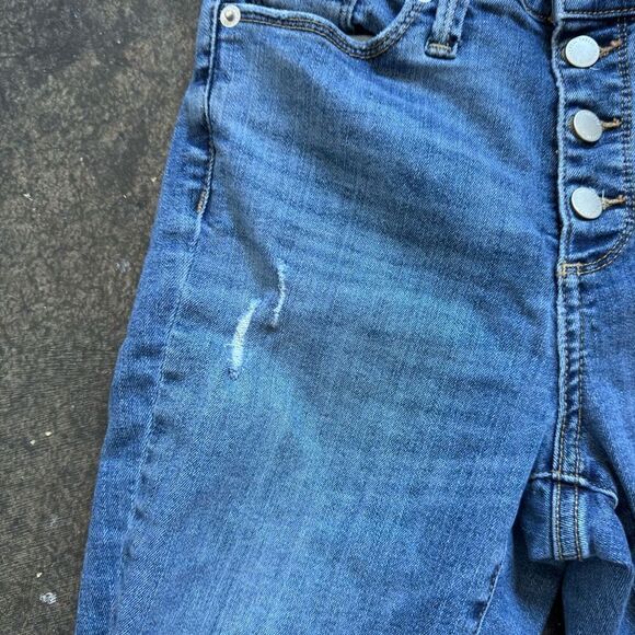 Universal Thread Women's High-Rise Skinny Fit Ripped Denim Jeans Blue Size 0/25 - Picture 4 of 16